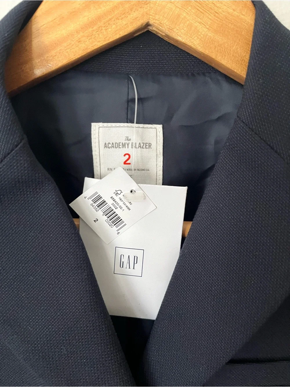 NWT GAP The Academy Blazer Navy Blue Women's Sz 2